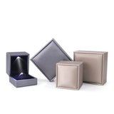 LED Lights Jewelry Box Wedding Ring Storage Case Boxes