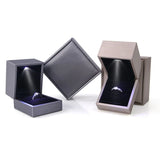 LED Lights Jewelry Box Wedding Ring Storage Case Boxes