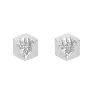 925 Silver Square Stud Earrings Geometric Jewelry Gift