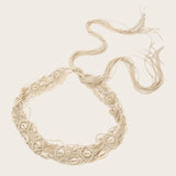 Cotton Tassel Tie Strap Waist Chain Women's Waistband Dress Accessories
