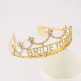 Ladies Bride Rhinestone Hair Band Wedding Headdress Metal Jewelry