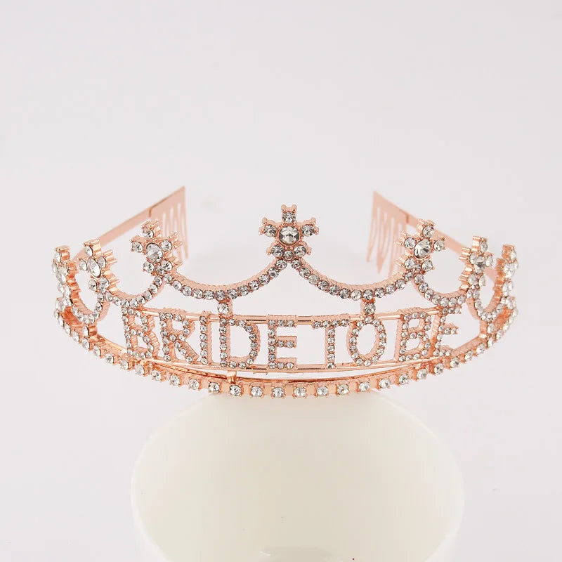 Ladies Bride Rhinestone Hair Band Wedding Headdress Metal Jewelry