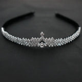 Flannel Crown Headband Rhinestone Bride Wedding Jewelry