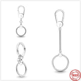 DIY Charm Keychain for Ladies, 925 Sterling Silver Jewelry Making