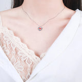 S925 Sterling Silver Heart Lip Necklace Gift