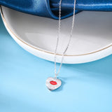 S925 Sterling Silver Heart Lip Necklace Gift