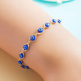 Multicolor Magic Eye Copper Bracelet for Women
