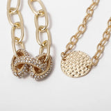 Golden Cuban Chain Multi-layer Bracelet Alloy Jewelry