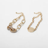 Golden Cuban Chain Multi-layer Bracelet Alloy Jewelry