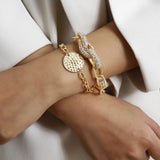 Golden Cuban Chain Multi-layer Bracelet Alloy Jewelry