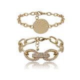 Golden Cuban Chain Multi-layer Bracelet Alloy Jewelry