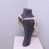 Statement Pearl Necklace Beaded Body Jewelry Women Dress Accessories
