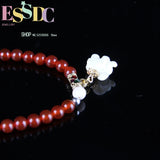 Red Carnelian Elephant Pendant Lady Bracelet