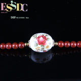 Red Carnelian Elephant Pendant Lady Bracelet