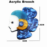 Large Girl Figure Brooches For Women Acrylic Resin Bouquets Pins And Brooches