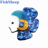 Large Girl Figure Brooches For Women Acrylic Resin Bouquets Pins And Brooches