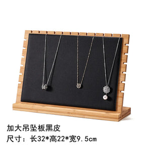 Large Size Wooden Jewelry Display Stand Easel Showcase Holder for Necklace