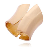 Metal Smooth Surface Chunky Cuff Bangle for Women