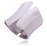 Metal Smooth Surface Chunky Cuff Bangle for Women
