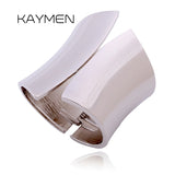 Metal Smooth Surface Chunky Cuff Bangle for Women