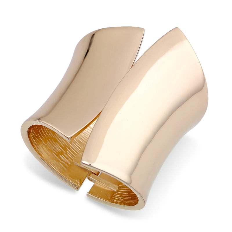 Metal Smooth Surface Chunky Cuff Bangle for Women