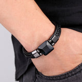 Tiger Eye Stone Men's Bracelet 316L Stainless Steel