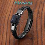 Tiger Eye Stone Men's Bracelet 316L Stainless Steel
