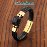 Tiger Eye Stone Men's Bracelet 316L Stainless Steel