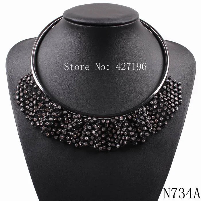 Girls Chain Necklace Crystal Pendant for Women Alloy Metal Jewelry