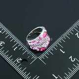 Green & Purple Austria Crystal Wedding Rings For Women
