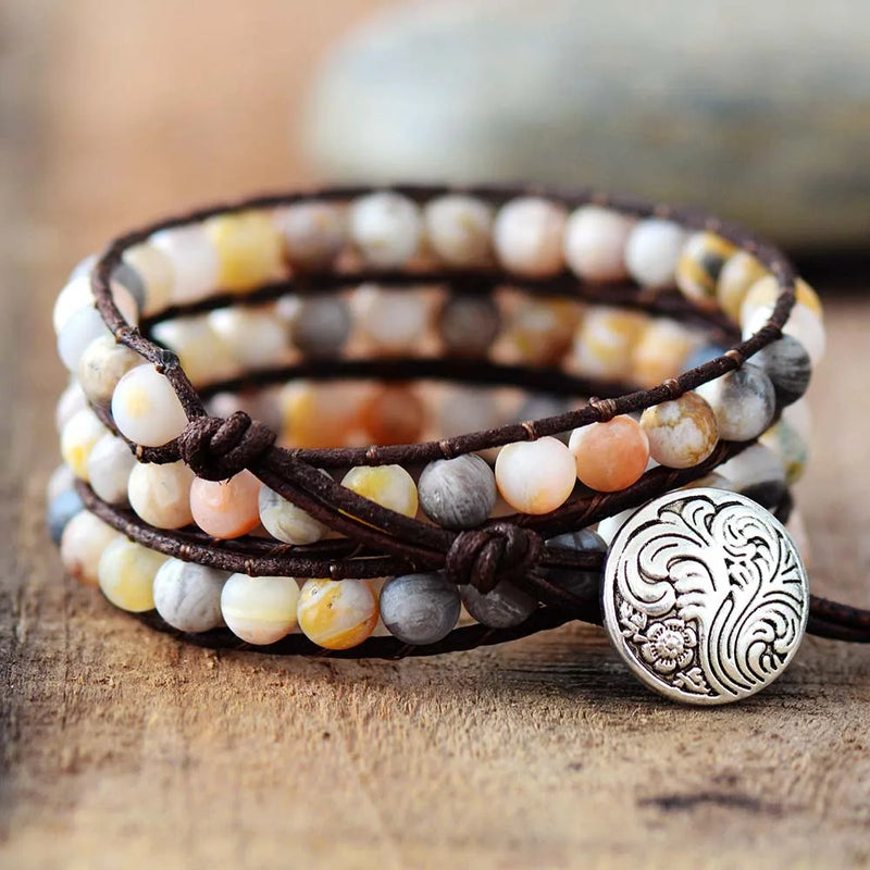 Vintage Wrap Bracelets Boho Multilayer Bracelet Beads Jewelry