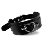 Leather Heart Choker Necklace Gift For Women Collar Choker Jewelry