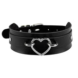 Leather Heart Choker Necklace Gift For Women Collar Choker Jewelry