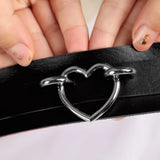 Leather Heart Choker Necklace Gift For Women Collar Choker Jewelry