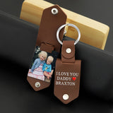 Leather Pendants Keychain DIY Personalized Creative Keyholder For Car Bags