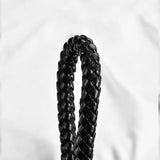 Hand Woven Leather Rope KeyChain Horseshoe Buckle Key Rings