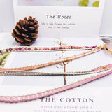 Leather Wrap Bracelet Natural Beads Crystal Weaving Statement Art Bracelet