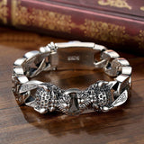 Leopard Horsetail Braided Silver Bracelet Unisex Retro Original