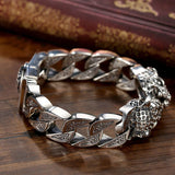 Leopard Horsetail Braided Silver Bracelet Unisex Retro Original