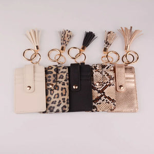 Leopard Snake Kabaw Wallet Tassel Card Bag