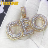 CEO Pendant Necklace Tennis Chain Iced Out CZ Stone Choker Hip Hop