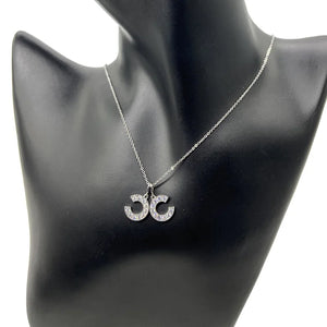 Crystal Rose Silver Necklace Jewelry Gift