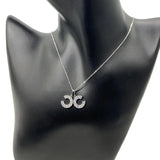 Crystal Rose Silver Necklace Jewelry Gift
