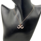 Crystal Rose Silver Necklace Jewelry Gift