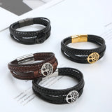 Life Tree Stainless Steel Men's Bracelet Titanium Steel Bracelet