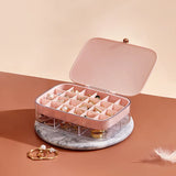 Light Jewelry Storage Box Ring Necklace Multilayer Covered