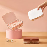 Light Jewelry Storage Box Ring Necklace Multilayer Covered