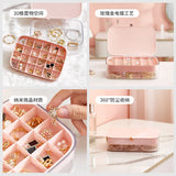 Light Jewelry Storage Box Ring Necklace Multilayer Covered