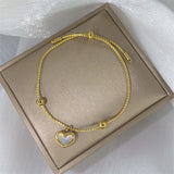 Sweet Heart Pendant Stainless Steel Bracelet for Women