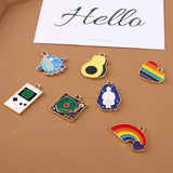 40pcs Cartoon Alloy Drop Oil Charms DIY Jewelry Earrings/Bracelet Accessory